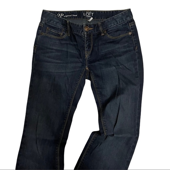 Ann Taylor Loft Faded Bootcut Blue 2P Petite Denim Jeans - Picture 2 of 7
